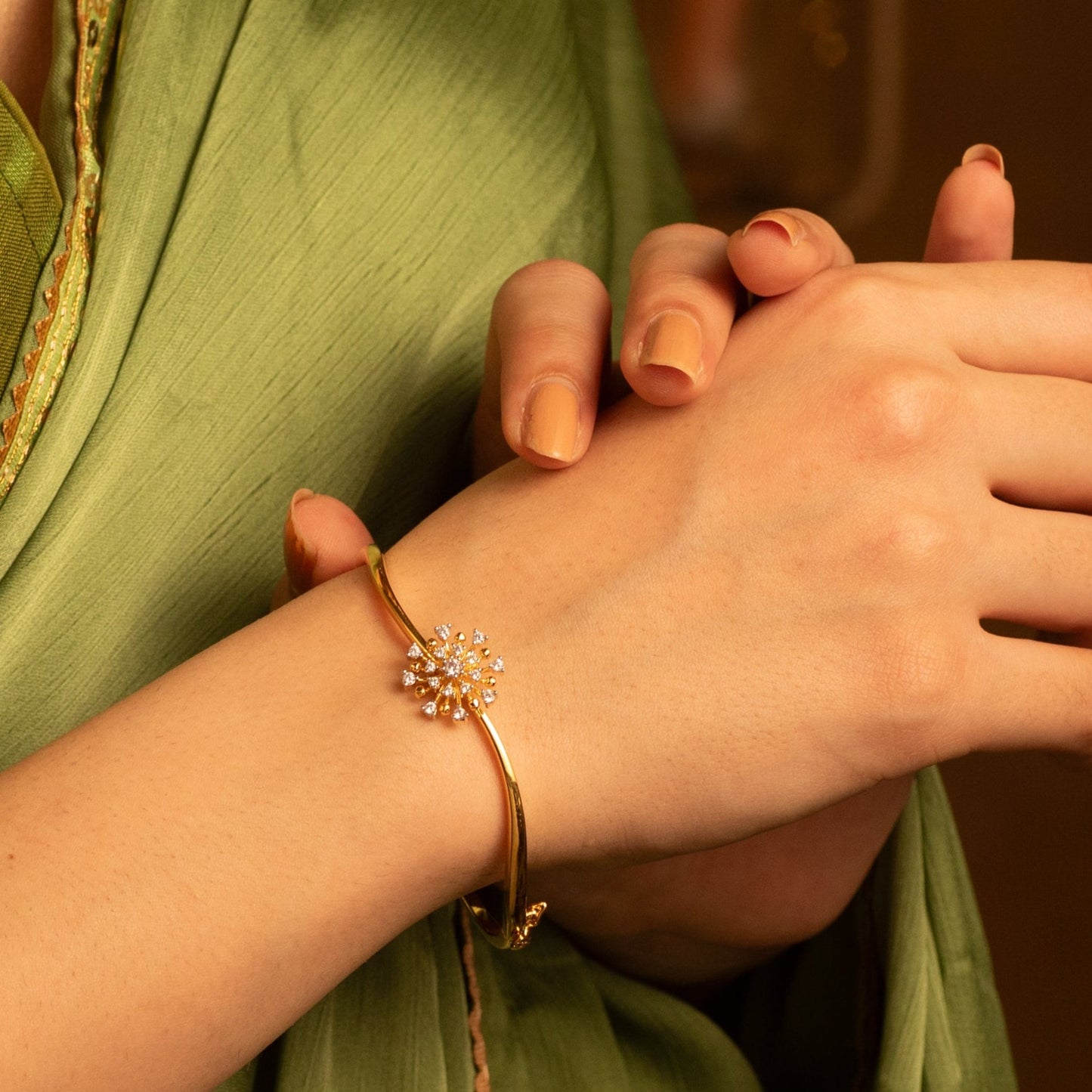 Scattered Spark CZ Silver Bracelet