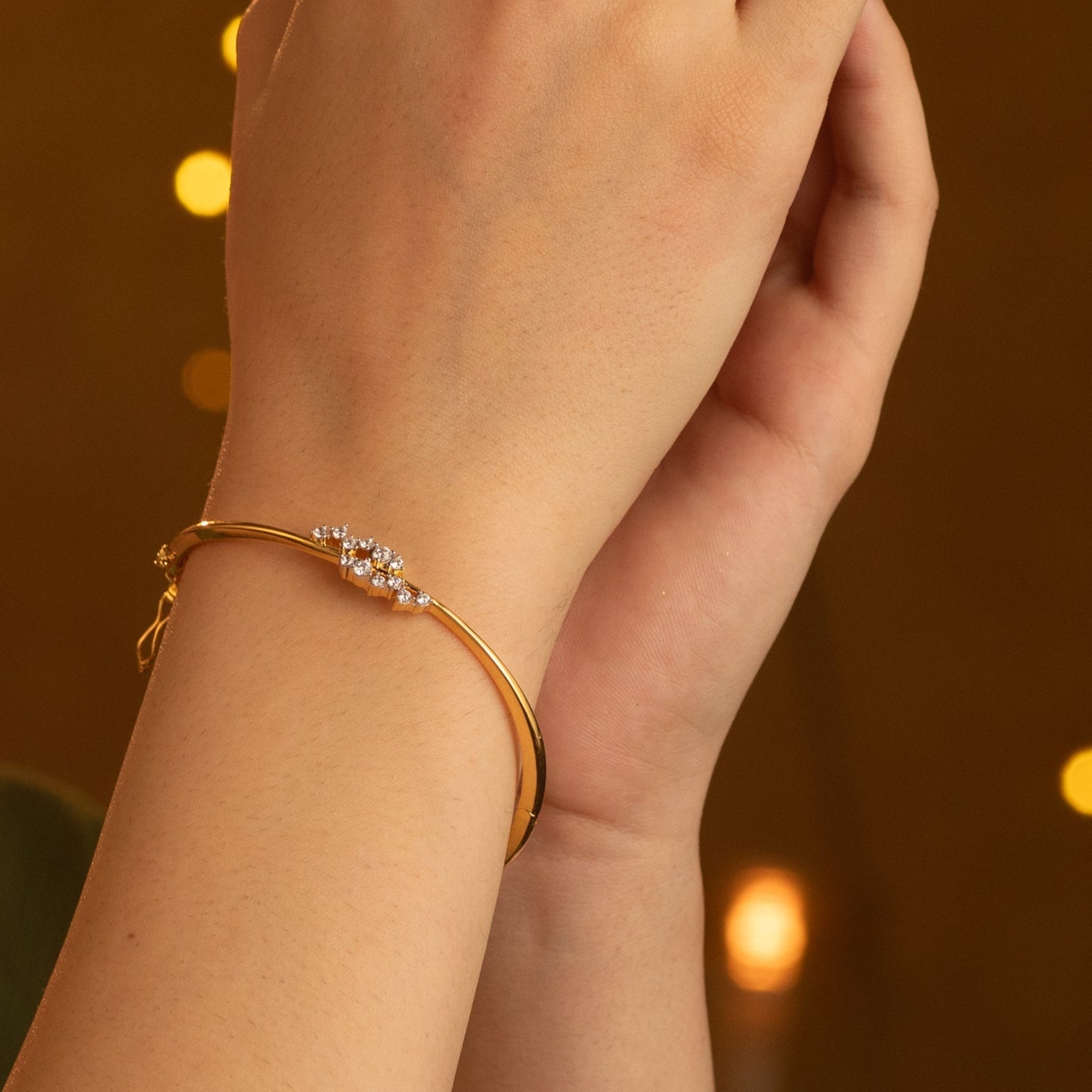 Crisscross Radiance CZ Silver Cuff Bracelet