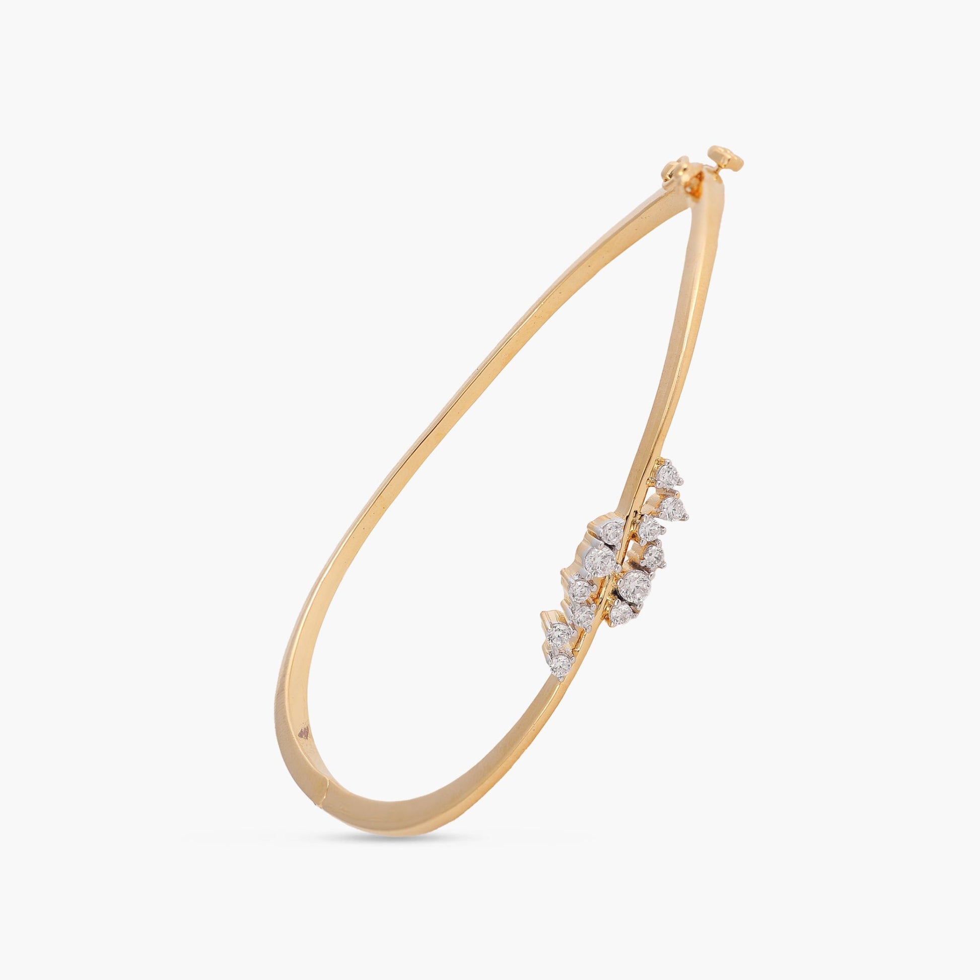 Crisscross Radiance CZ Silver Cuff Bracelet