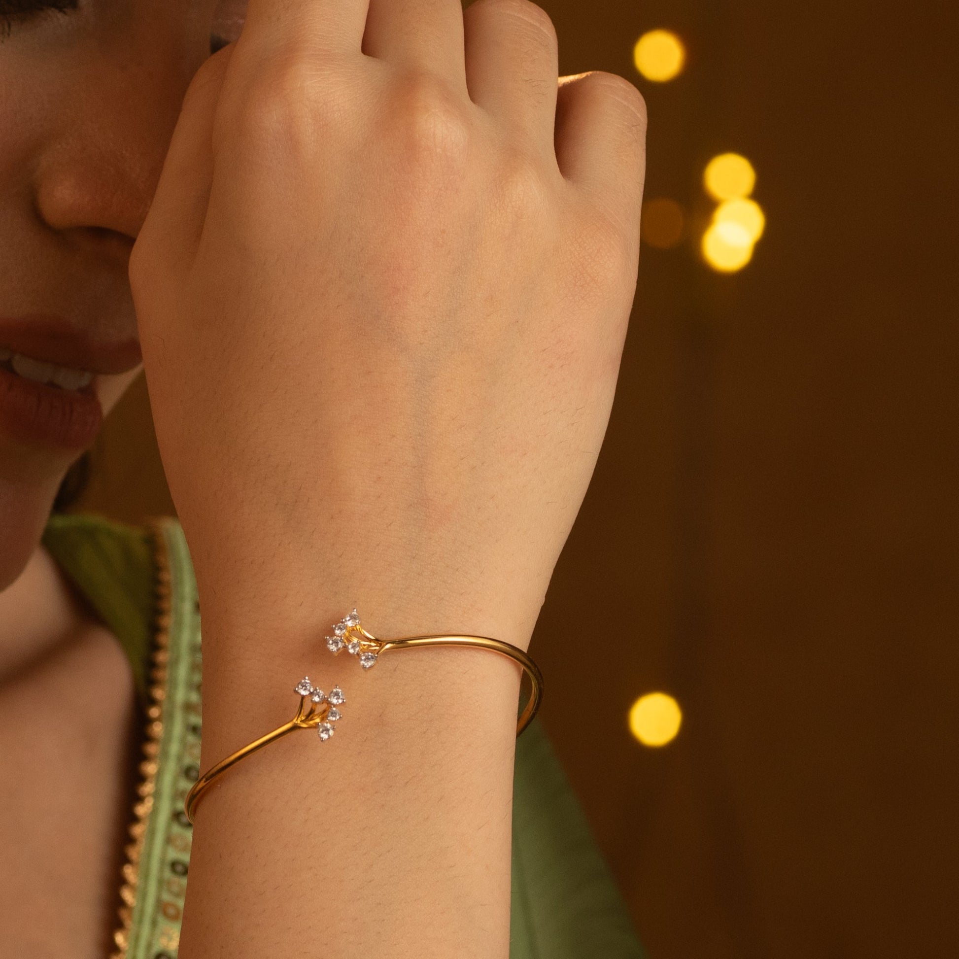 Radiant Dew CZ Silver Bracelet