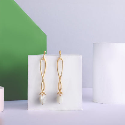 Tulip Silver Drop Earrings