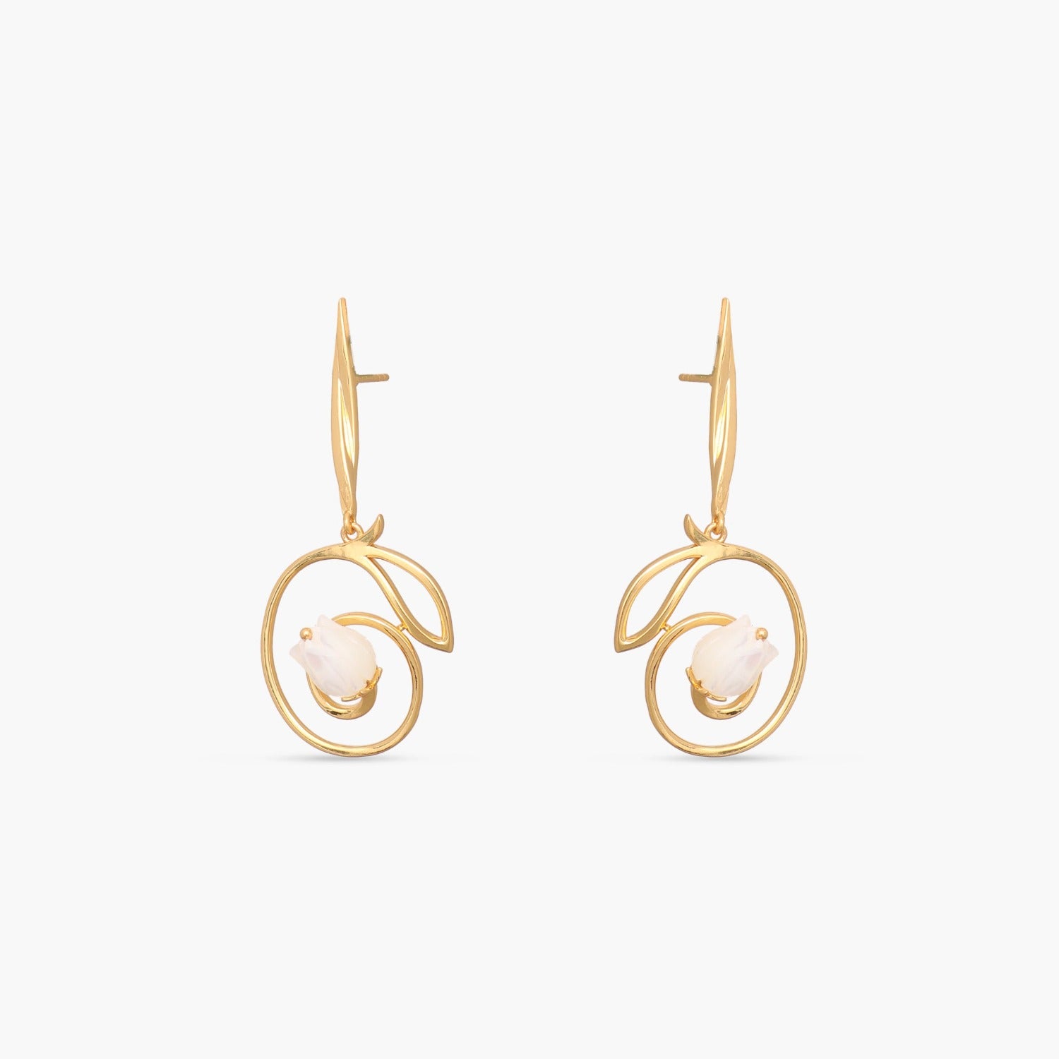 Tulip Enchante Silver Drop Earrings