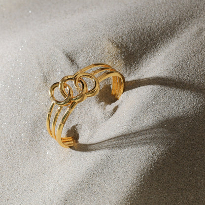 Sandscape Three Layer Silver Bracelet