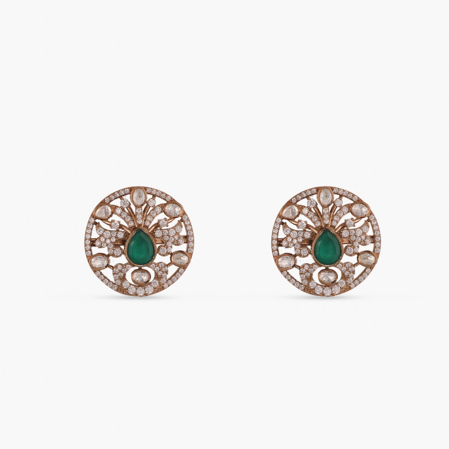 Moissanite Statement Silver Stud Earrings