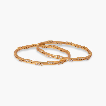 Rhea CZ Silver Bangle
