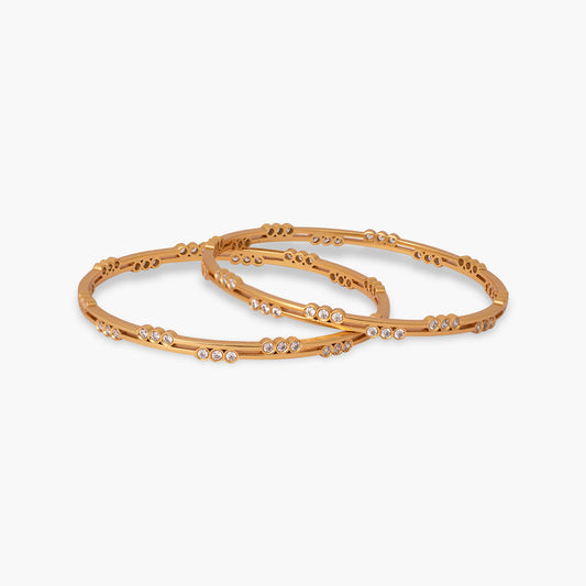 Rhea CZ Silver Bangle