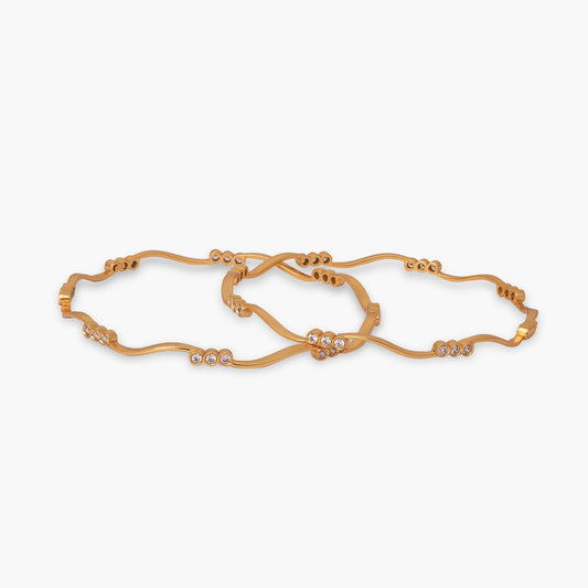 Saisha CZ Silver Bangle