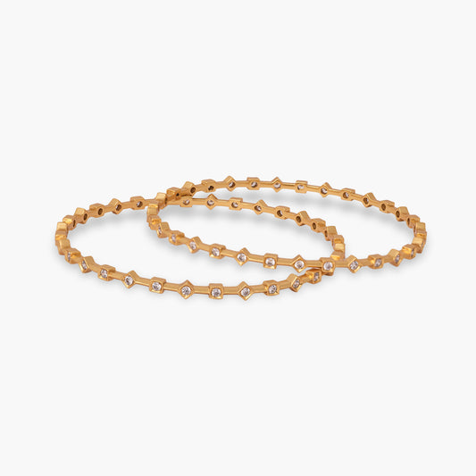 Anaya CZ Silver Bangles