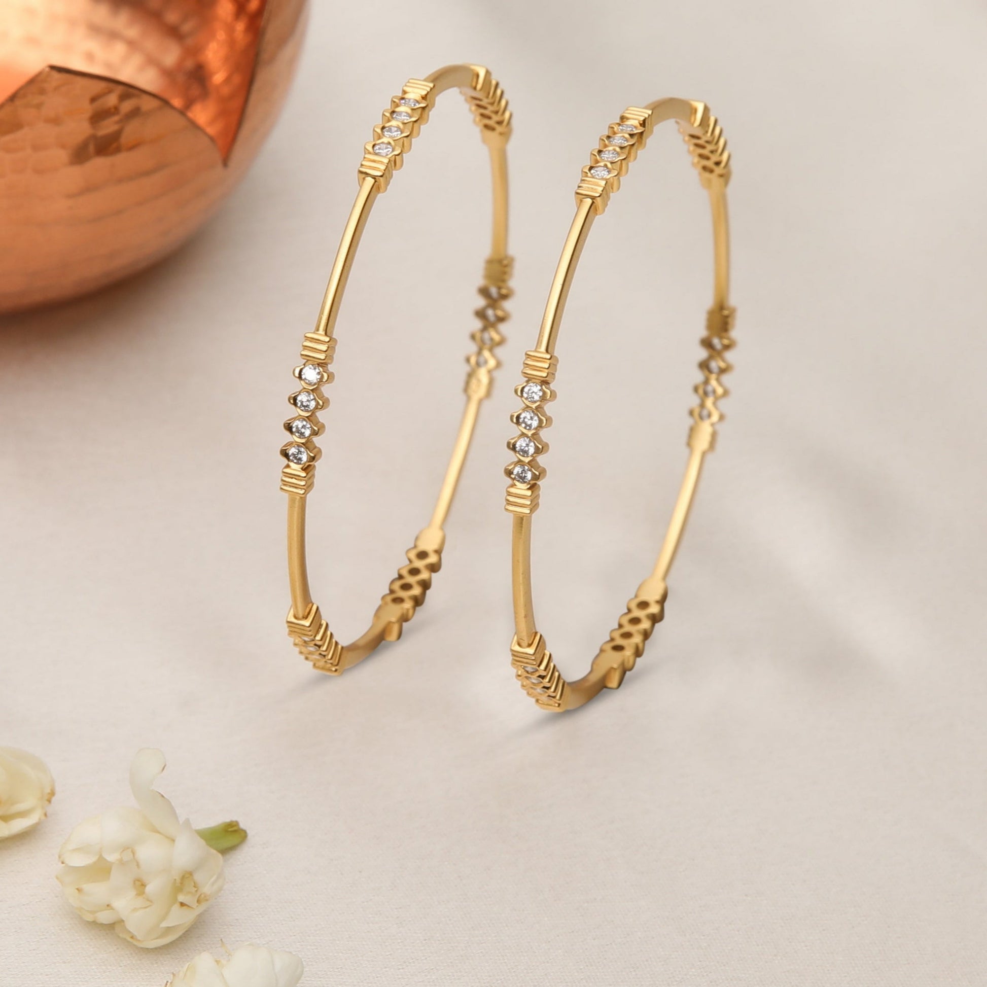 Ira CZ Silver Bangles