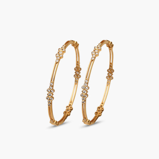 Eira CZ Silver Bangles