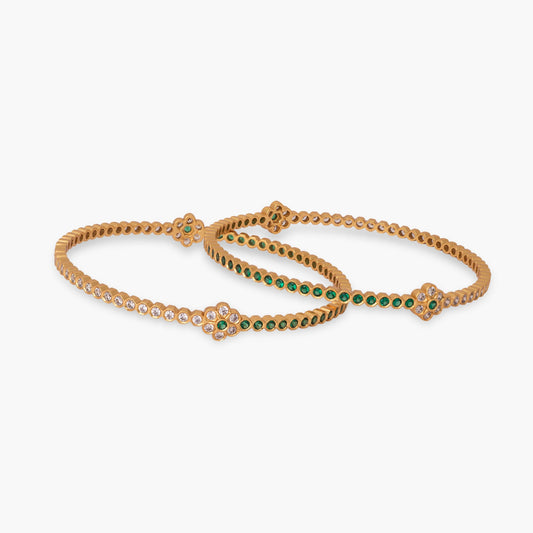 Devika CZ Silver Bangles