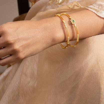 Myra CZ Silver Bangles