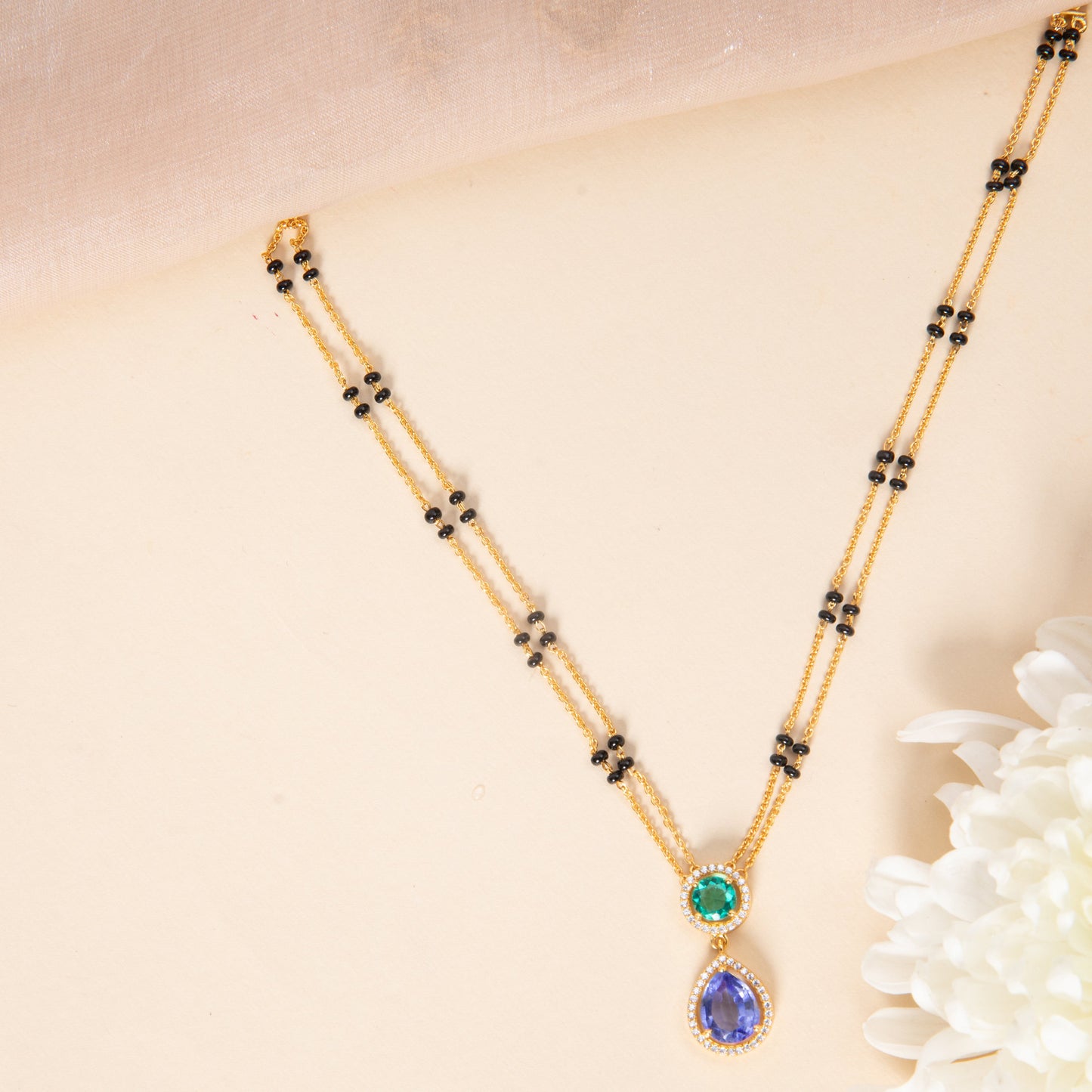 Siena CZ Silver Mangalsutra