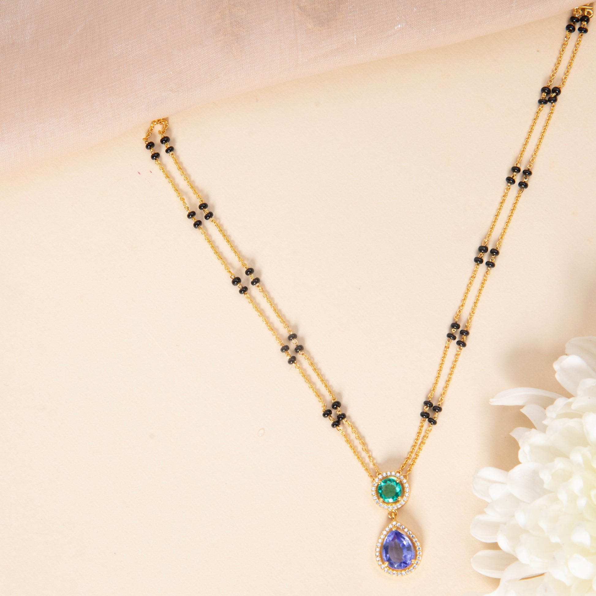 Siena CZ Silver Mangalsutra