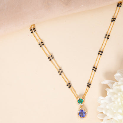 Siena CZ Silver Mangalsutra