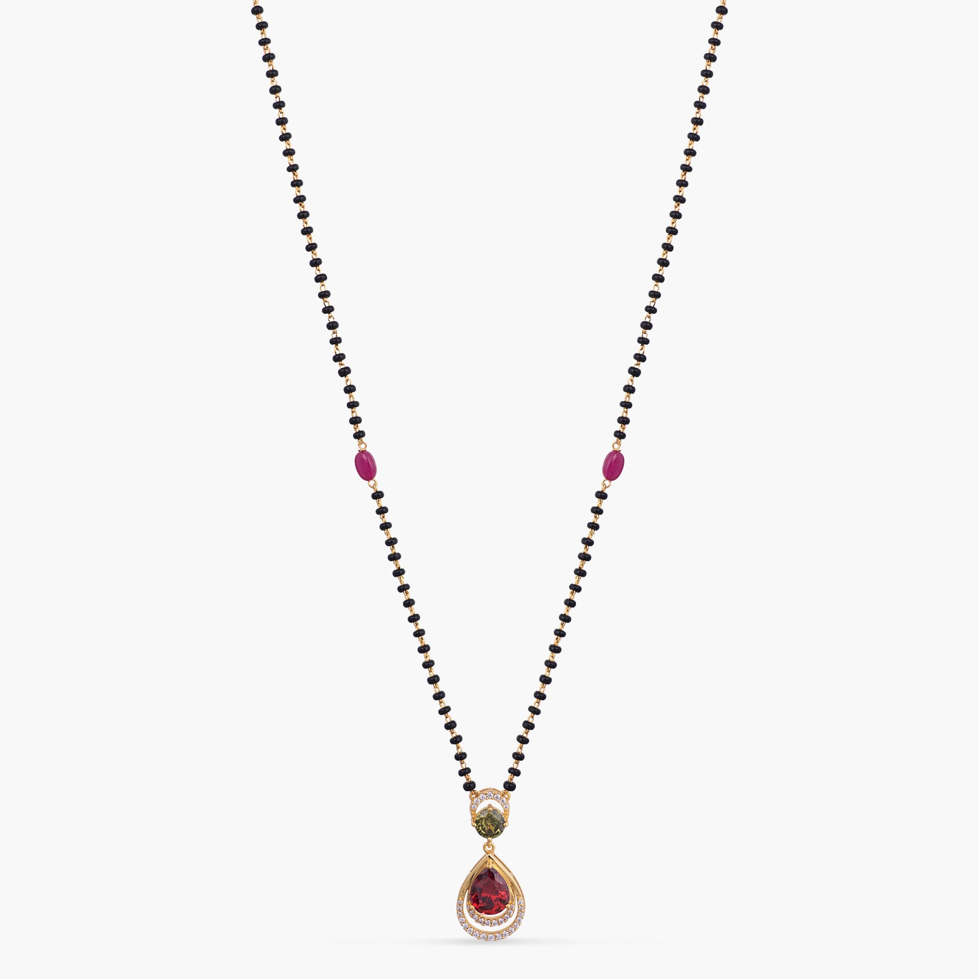 Prism Bloom CZ Silver Mangalsutra