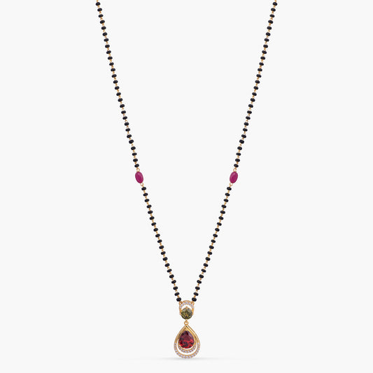 Prism Bloom CZ Silver Mangalsutra