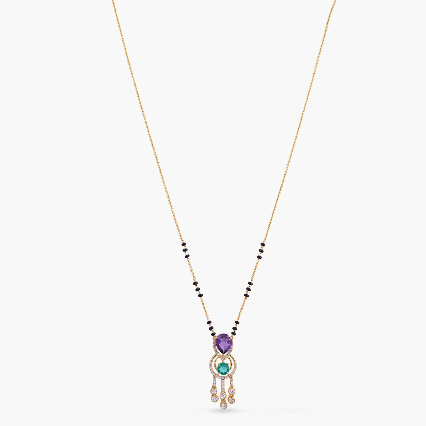 Royal Cascade CZ Silver Mangalsutra