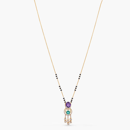 Royal Cascade CZ Silver Mangalsutra