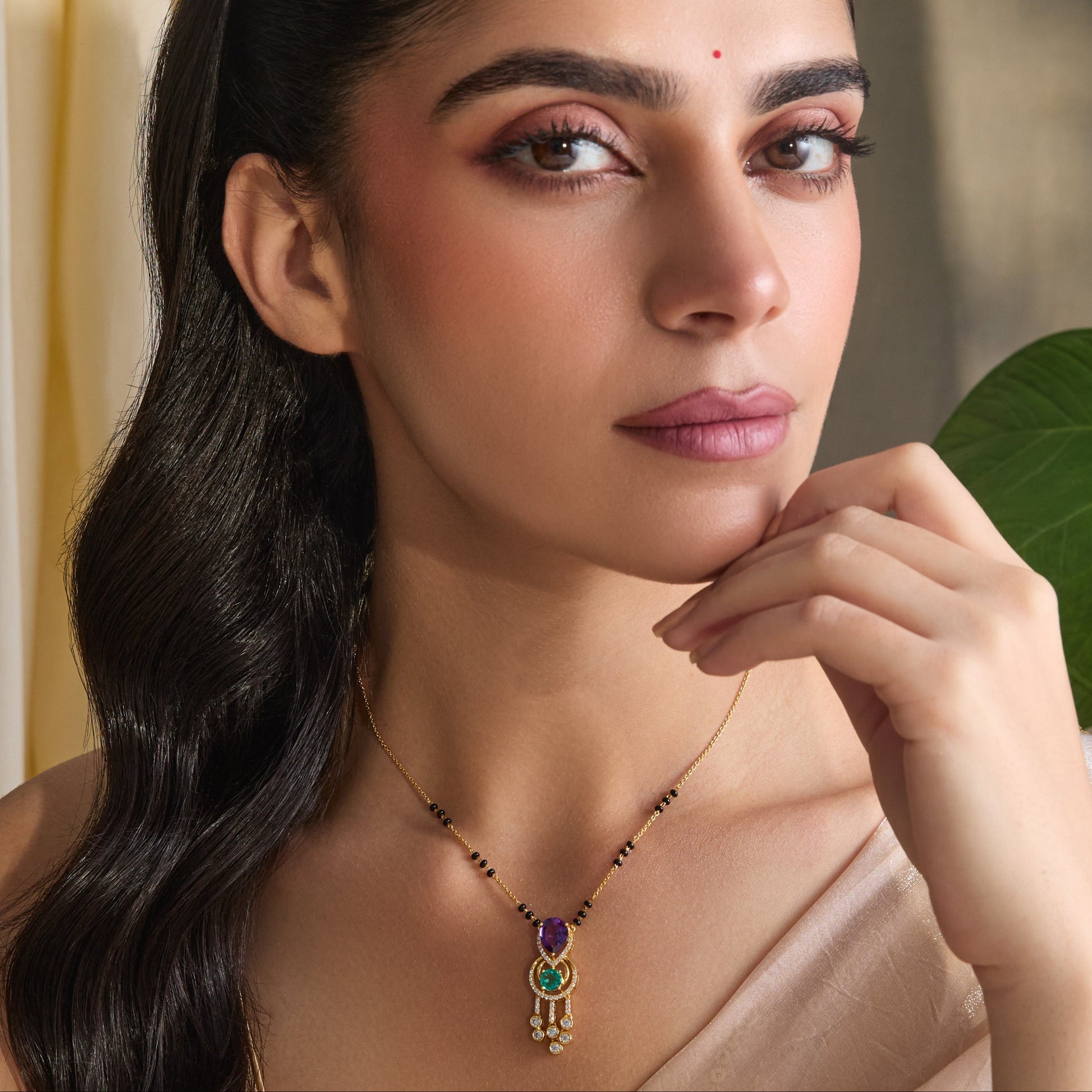 Royal Cascade CZ Silver Mangalsutra