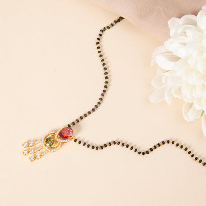 Varsha CZ Silver Mangalsutra