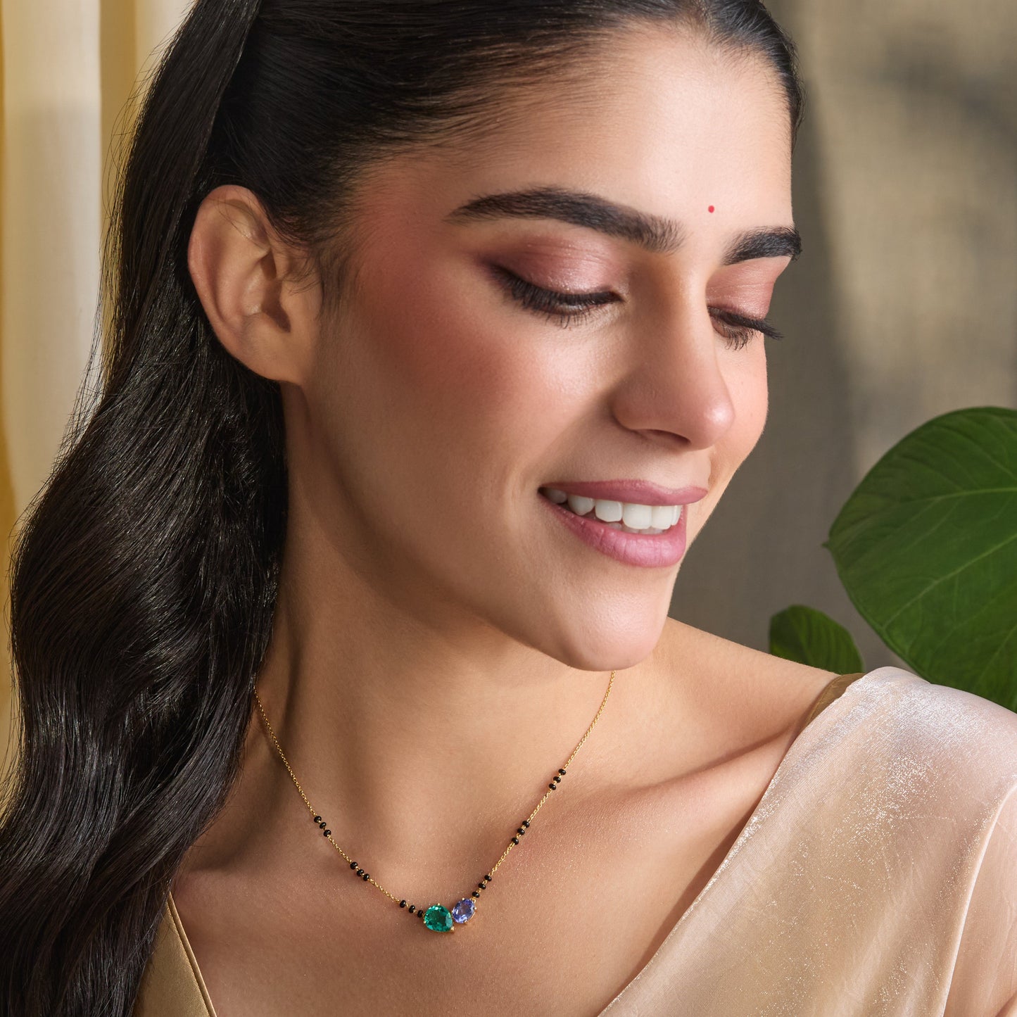 Toi Et Moi CZ Silver Mangalsutra