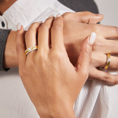Love Knot CZ Silver Couple Rings