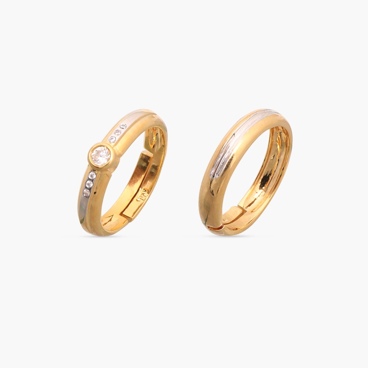 Buy 18k Gold Plated Love Knot Silver Couple Rings Online | March - March  Jewellery by FableStreet