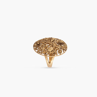 Kusuma Antique Silver Ring