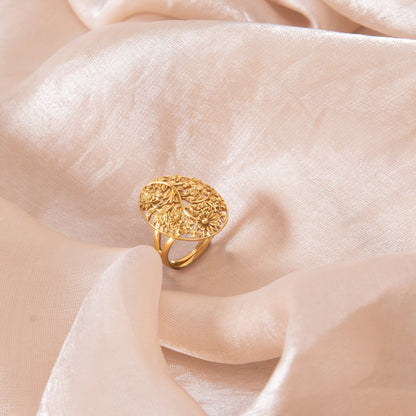 Kusuma Antique Silver Ring