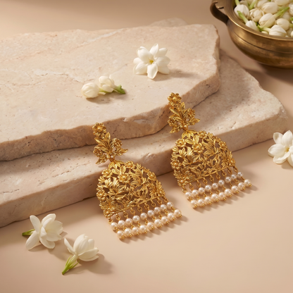 Devika Silver Drop Earrings