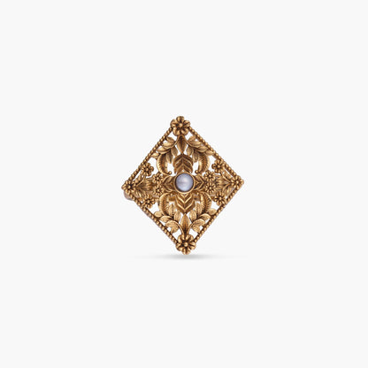 Pushpa Antique Silver Ring