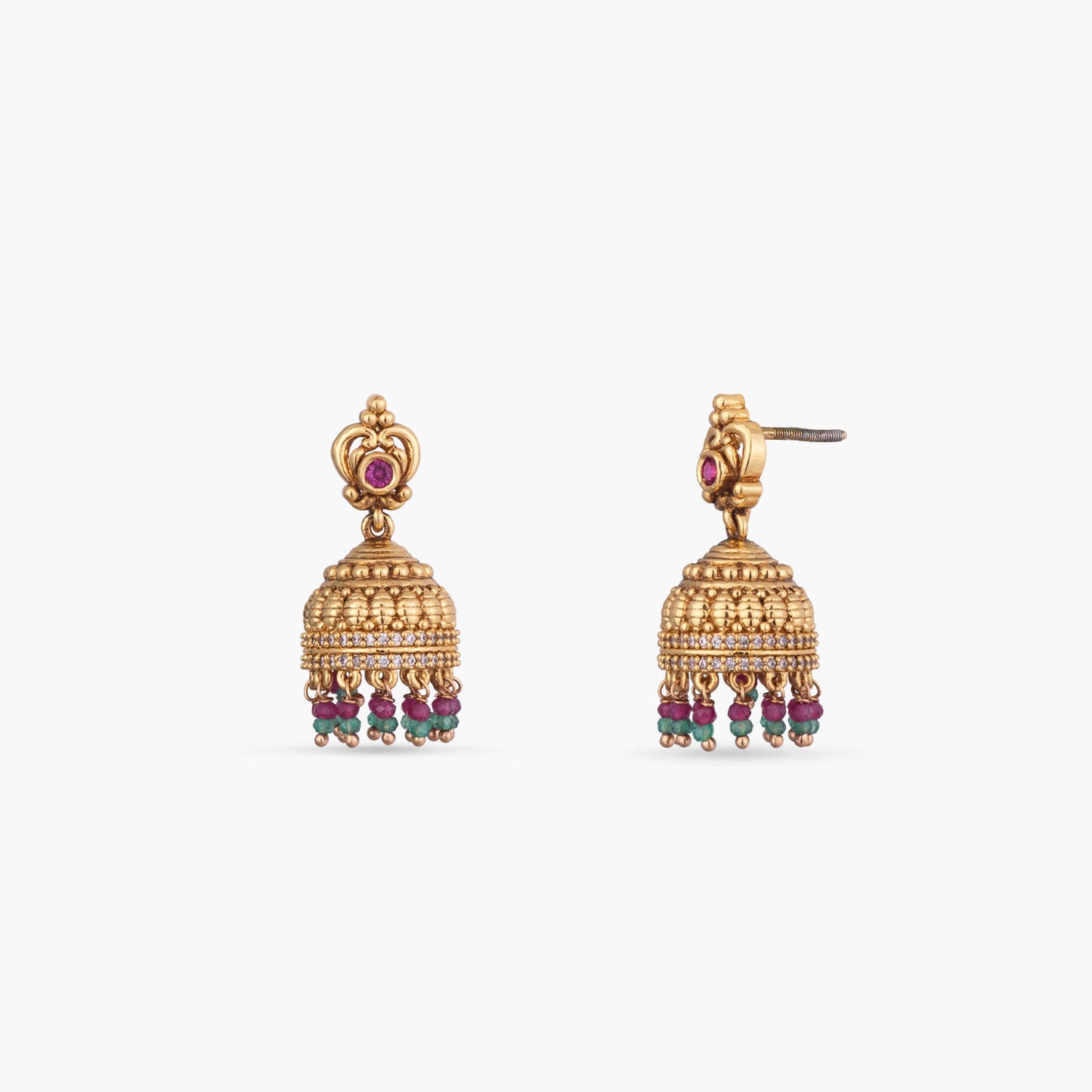 Lalitha Antique Silver Jhumka Earrings