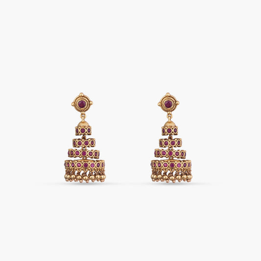 Chandrika Antique Silver Jhumka Earrings