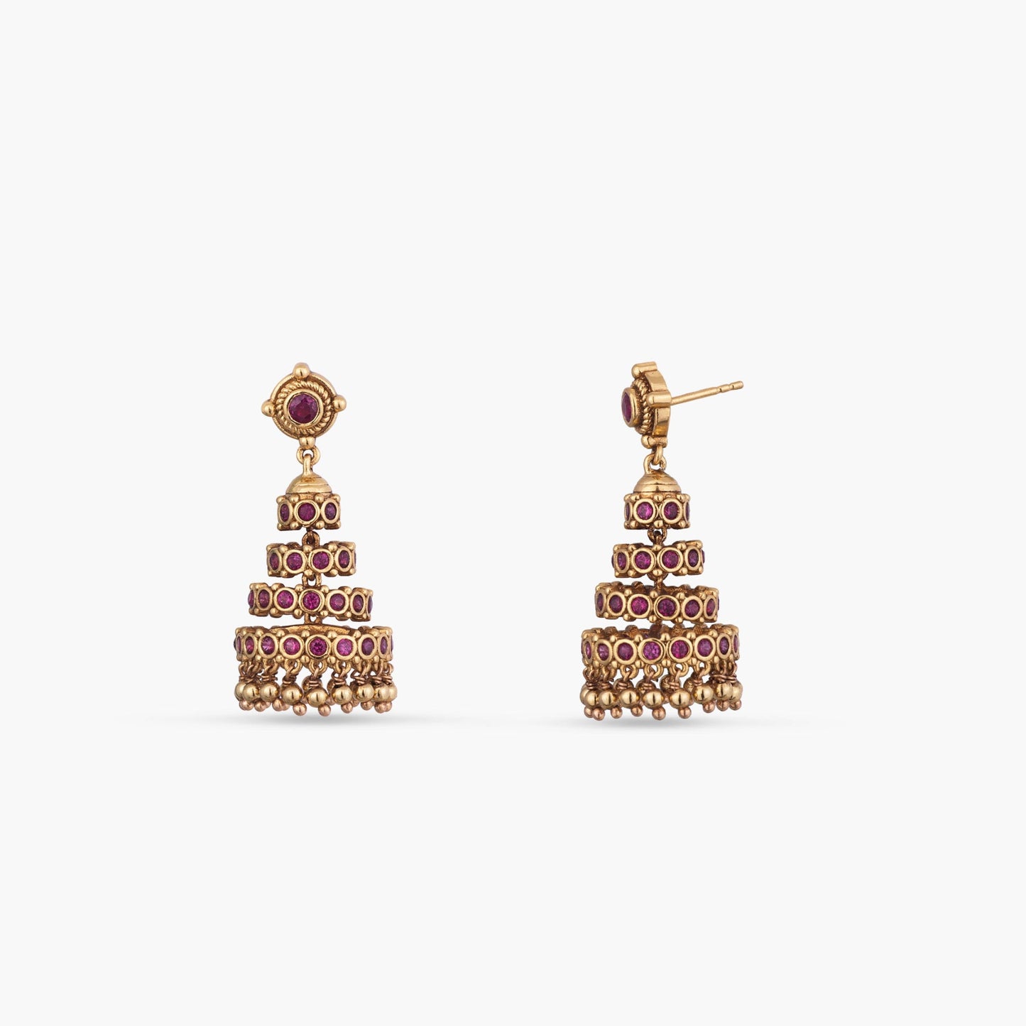 Chandrika Antique Silver Jhumka Earrings