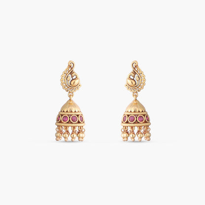 Navil Traditional Silver Jhumka Earrings