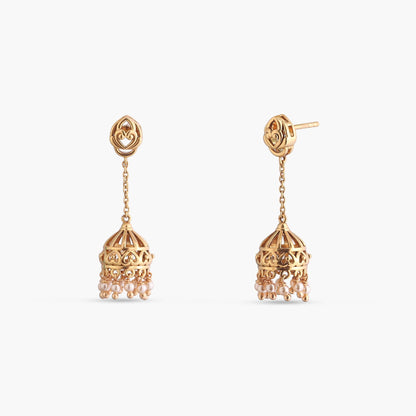 Meher Antique Jhumka Silver Earrings