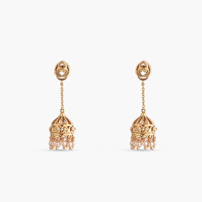 Meher Antique Jhumka Silver Earrings