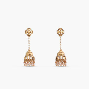 Basra Antique Jhumka Silver Earrings