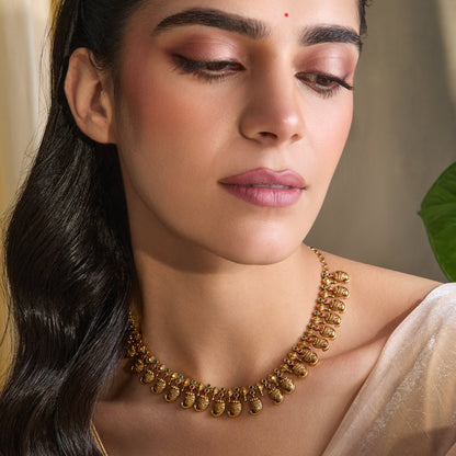 Ambi Kempu Antique Silver Necklace