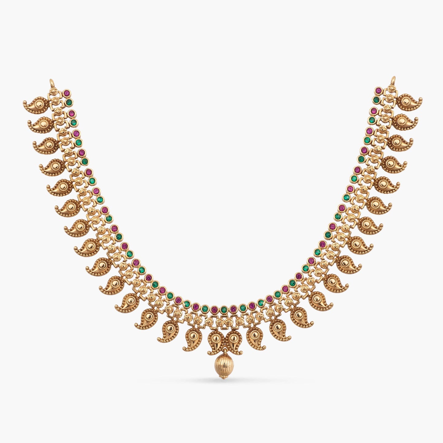Manohara Kempu Antique Silver Necklace
