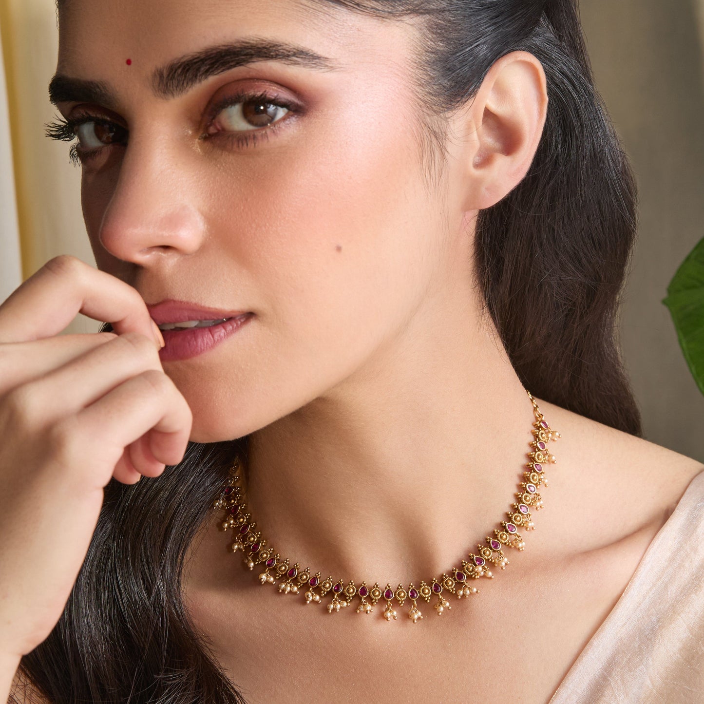 Ratna Antique Silver Necklace