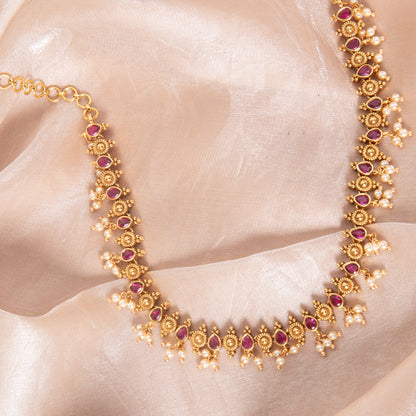 Ratna Antique Silver Necklace