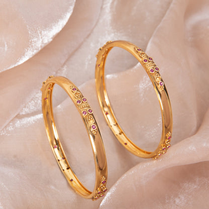 Harini Kempu Antique Silver Bangles