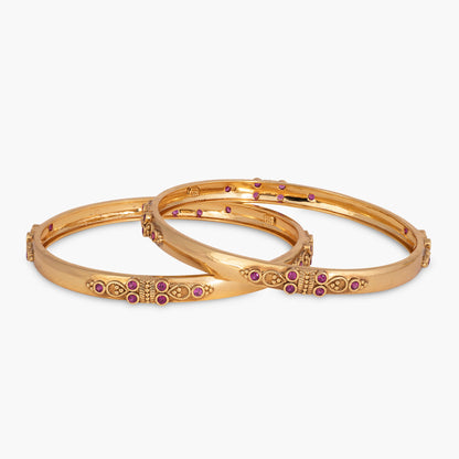 Harini Kempu Antique Silver Bangles