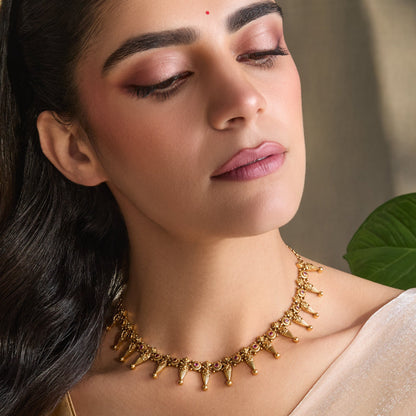 Dhara Antique Silver Necklace