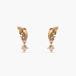 Vinayaka Antique Silver Stud Earrings