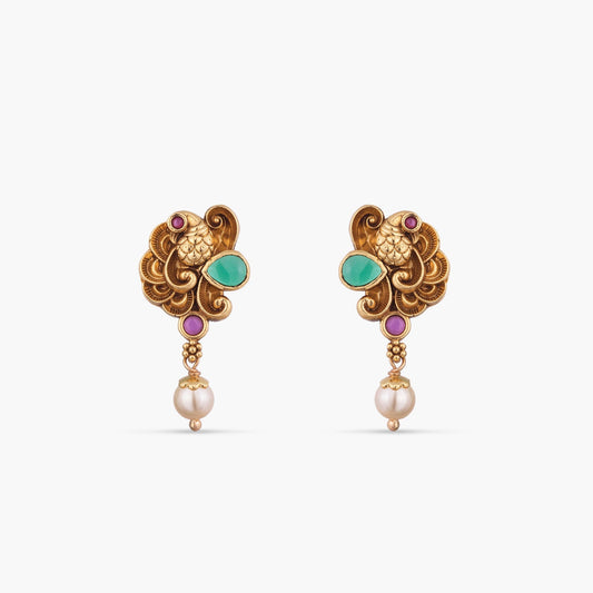 Shikhandi Antique Silver Stud Earrings