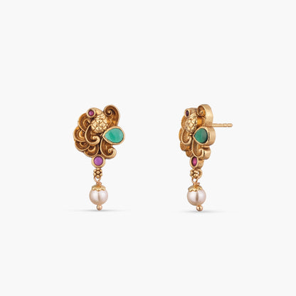 Shikhandi Antique Silver Stud Earrings