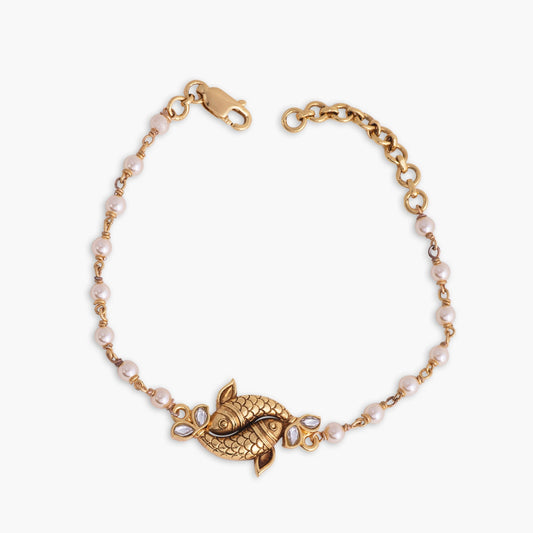 Matsyaka Antique Silver Bracelet